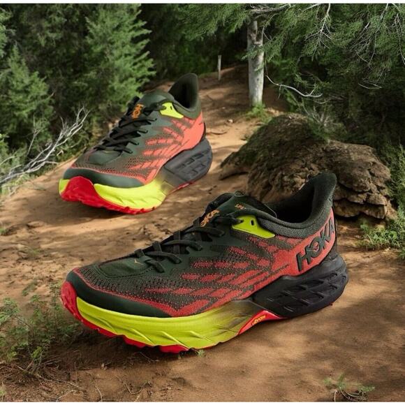 HOKA Speedgoat Gray Run Trail Hike Shoes Mens Size 10 NEW Fast Shipping